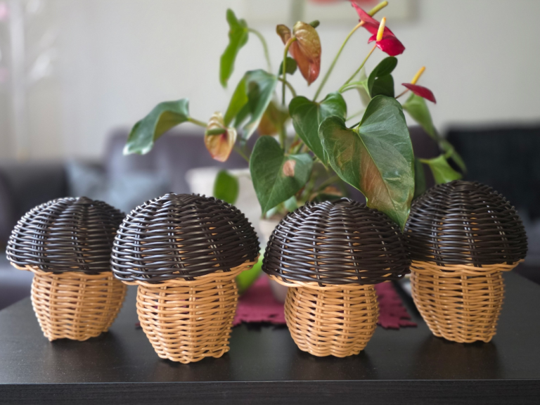 Dekoartikel aus Rattan